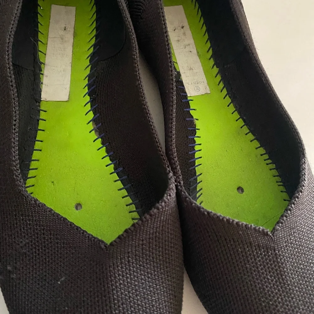Rothy's Flats in Black, Red, Blue, and Tan - Picture 9 of 16